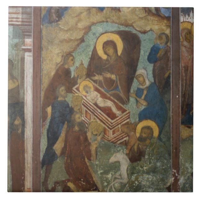 Russia, Yaroslavl, fresco in Cathedral of St. 2 Tile (Front)