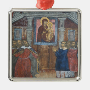Russia, Yaroslavl, fresco in Cathedral of St. Metal Tree Decoration