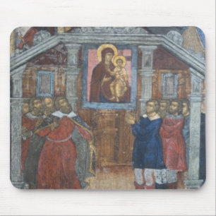 Russia, Yaroslavl, fresco in Cathedral of St. Mouse Pad