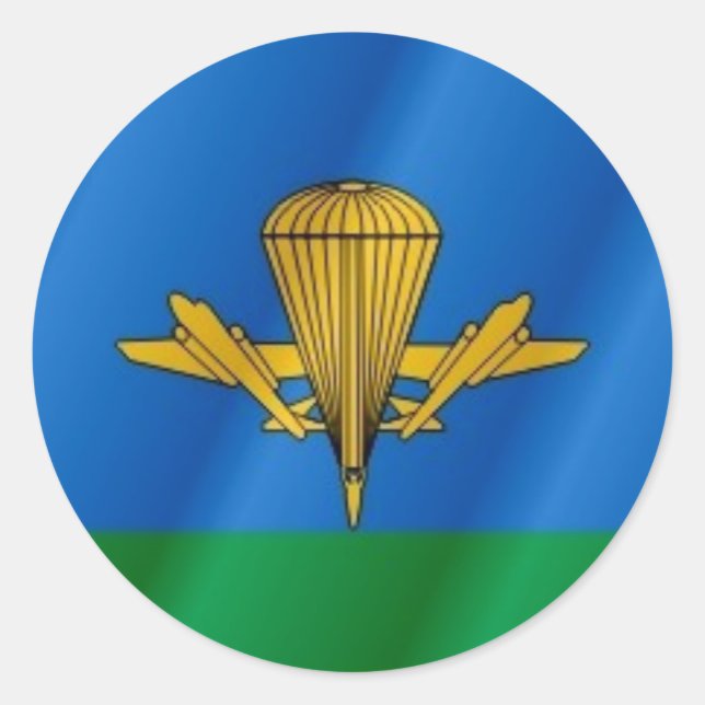 Russian Airborne flag Classic Round Sticker (Front)
