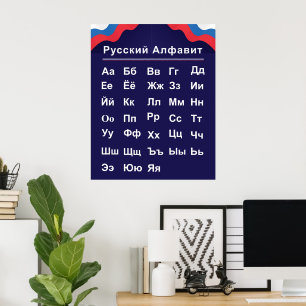 Russian Alphabet Poster