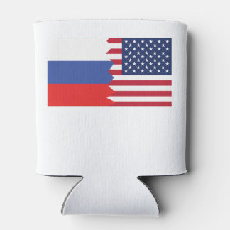 Russian American Flag Can Cooler