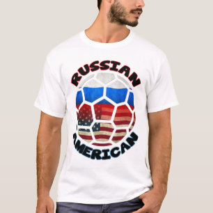 Russian American Soccer Ball Tee