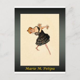 Russian Ballerina Caricature ~ Marie M. Petipa Postcard