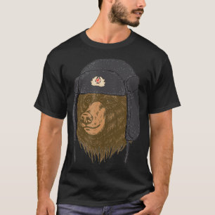 Russian bear fur cap Ushanka Tschapka UdSSR Russi T-Shirt