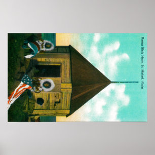 Russian Block House in St. Michael, Alaska Poster