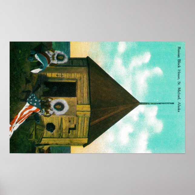 Russian Block House in St. Michael, Alaska Poster (Front)
