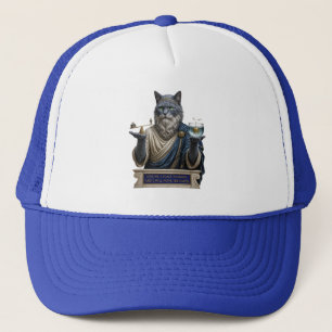Russian Blue Archimedes Cat Trucker Hat