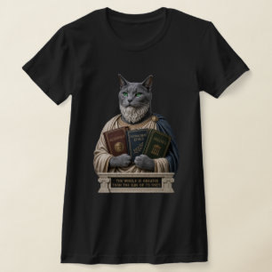 Russian Blue Aristotle Cat T-Shirt