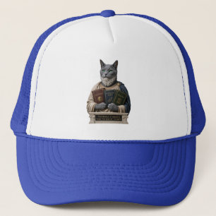 Russian Blue Aristotle Cat Trucker Hat