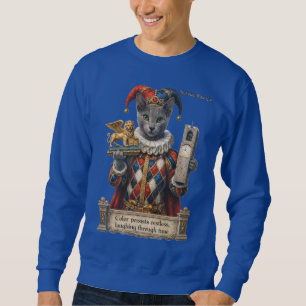 Russian Blue Arlequin Cat Sweatshirt