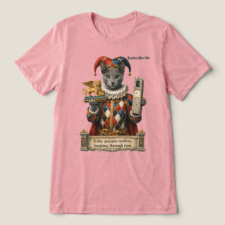 Russian Blue Arlequin Cat Tri-Blend Shirt