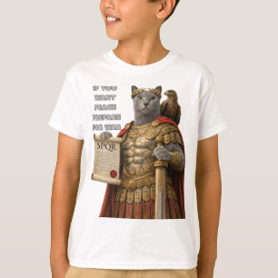 Russian Blue Caesar Cat T-Shirt