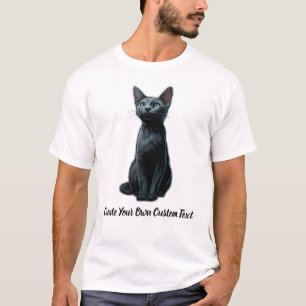 Russian Blue Cat Create Your Own Custom Text T-Shirt