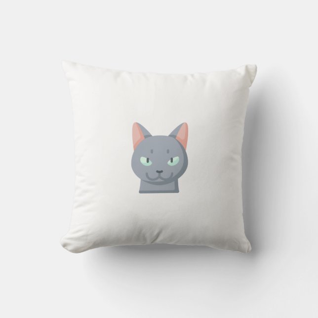 Russian blue cat cushion (Front)