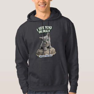 Russian Blue Cat – I See You Human Hoodie