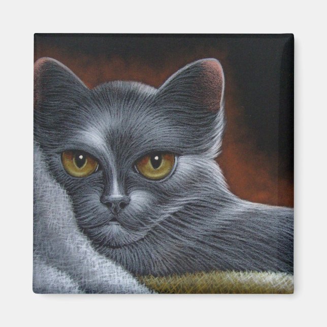 RUSSIAN BLUE CAT MAGNET (Front)