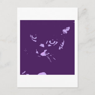Russian Blue Cat Pop Art Postcard
