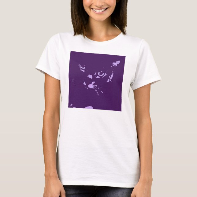 Russian Blue Cat Pop Art T-Shirt (Front)