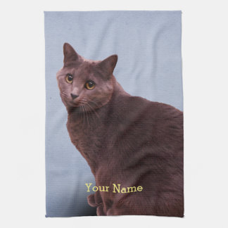 Russian Blue Cat Tea Towel