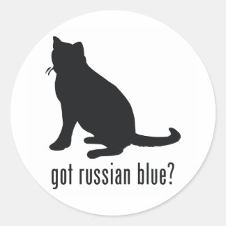 Russian Blue Classic Round Sticker