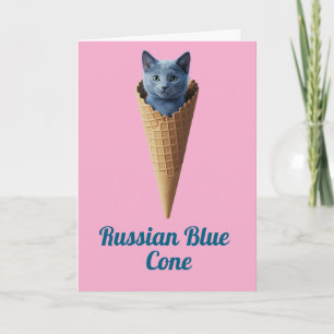 Russian Blue Cone Card
