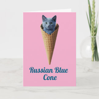 Russian Blue Cone Card