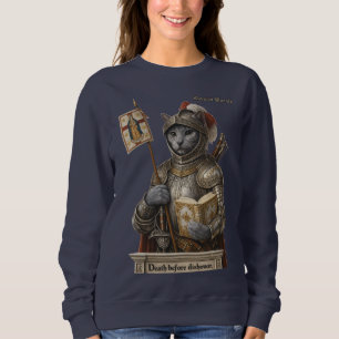 Russian Blue Conquistador Cat – Honor & Legacy Sweatshirt