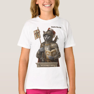 Russian Blue Conquistador Cat – Honor & Legacy T-Shirt