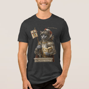 Russian Blue Conquistador Cat – Honor & Legacy Tri-Blend Shirt