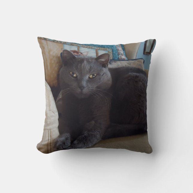 Russian Blue Cushion (Front)