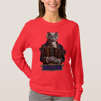 Russian Blue Immanuel Kant Cat T-Shirt
