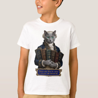 Russian Blue Immanuel Kant Cat T-Shirt