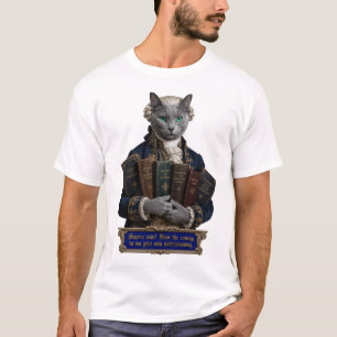 Russian Blue Immanuel Kant Cat T-Shirt