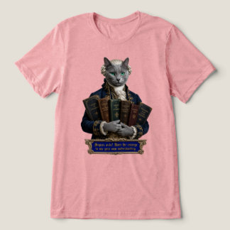Russian Blue Immanuel Kant Cat Tri-Blend Shirt