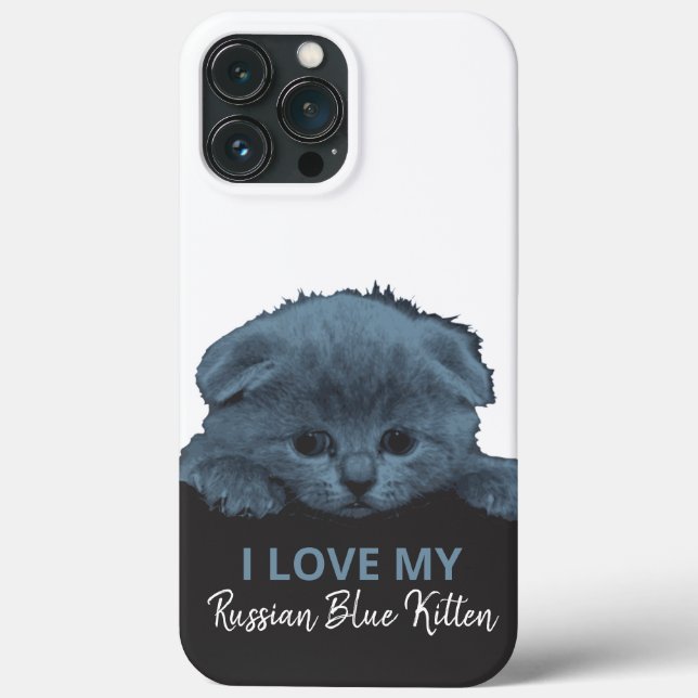 Russian Blue Kitten Case-Mate iPhone Case (Back)