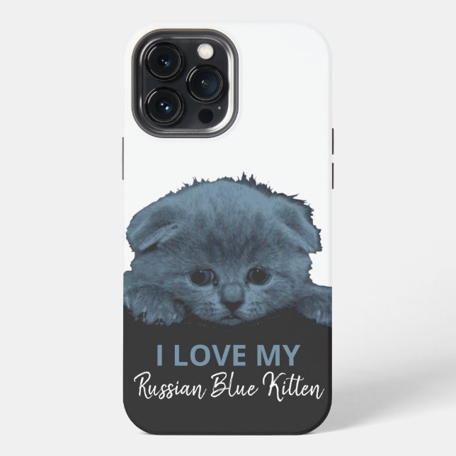 Russian Blue Kitten iPhone Case (Back)