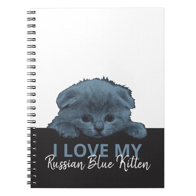 Russian Blue Kitten Notebook (Front)