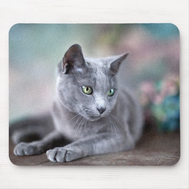 Russian Blue Mouse Pad (Front)