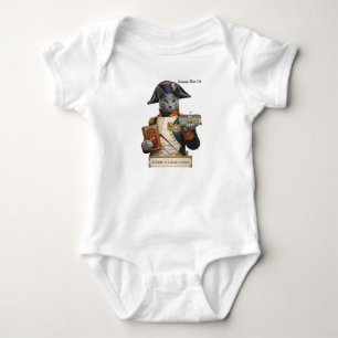 Russian Blue Napoleon Bonaparte Cat Baby Bodysuit