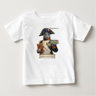 Russian Blue Napoleon Bonaparte Cat Baby T-Shirt