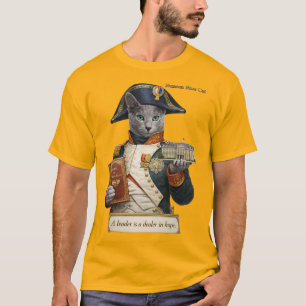 Russian Blue Napoleon Bonaparte Cat T-Shirt