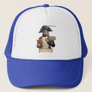 Russian Blue Napoleon Bonaparte Cat Trucker Hat