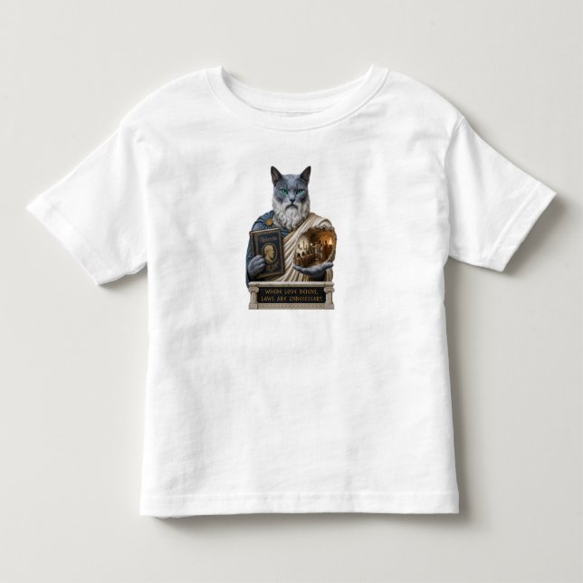 Russian Blue Plato Cat Toddler T-Shirt (Front)