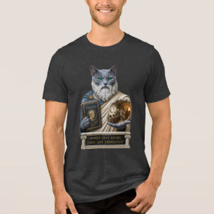 Russian Blue Plato Cat Tri-Blend Shirt