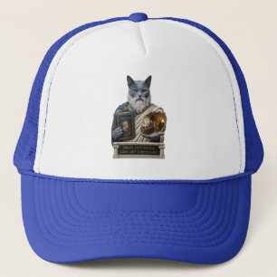Russian Blue Plato Cat Trucker Hat