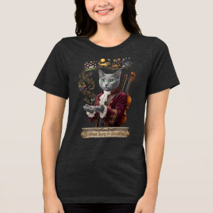 Russian Blue Vivaldi Cat: A Vibrant Legacy Tri-Blend Shirt