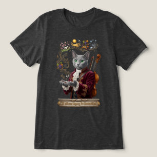 Russian Blue Vivaldi Cat: A Vibrant Legacy Tri-Blend Shirt