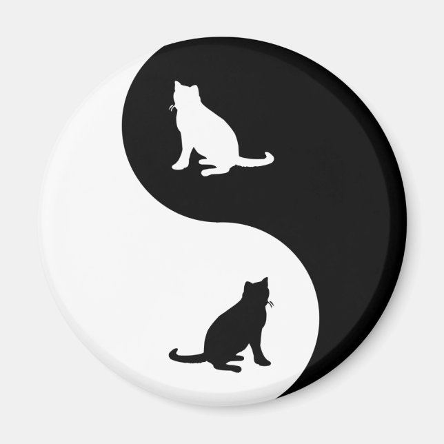Russian Blue Yin Yang Magnet (Front)