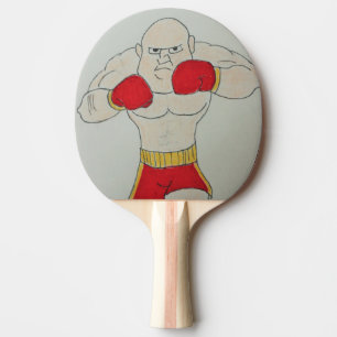Russian Boxer Sketch Ping Pong Paddle